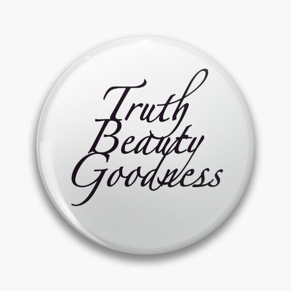 Item preview, Truth Beauty Goodness Black on White Circle designed and sold by Karen-Rocha.
