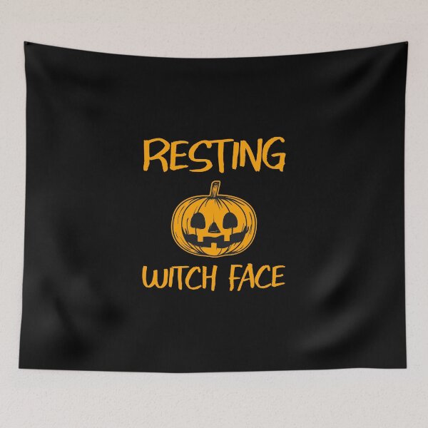 Item preview, Resting Witch Face, Halloween, Pumpkin, Willow Days designed and sold by avit1.