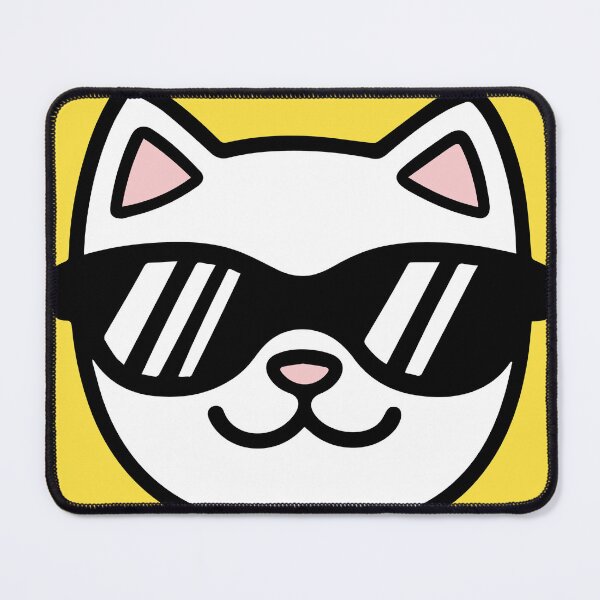 Item preview, Funny cat face with funky glasses designed and sold by bolkibox.