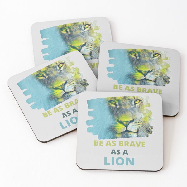 Item preview, Be As Brave As A Lion Inspirational Dynamic Quote designed and sold by McThingummy.