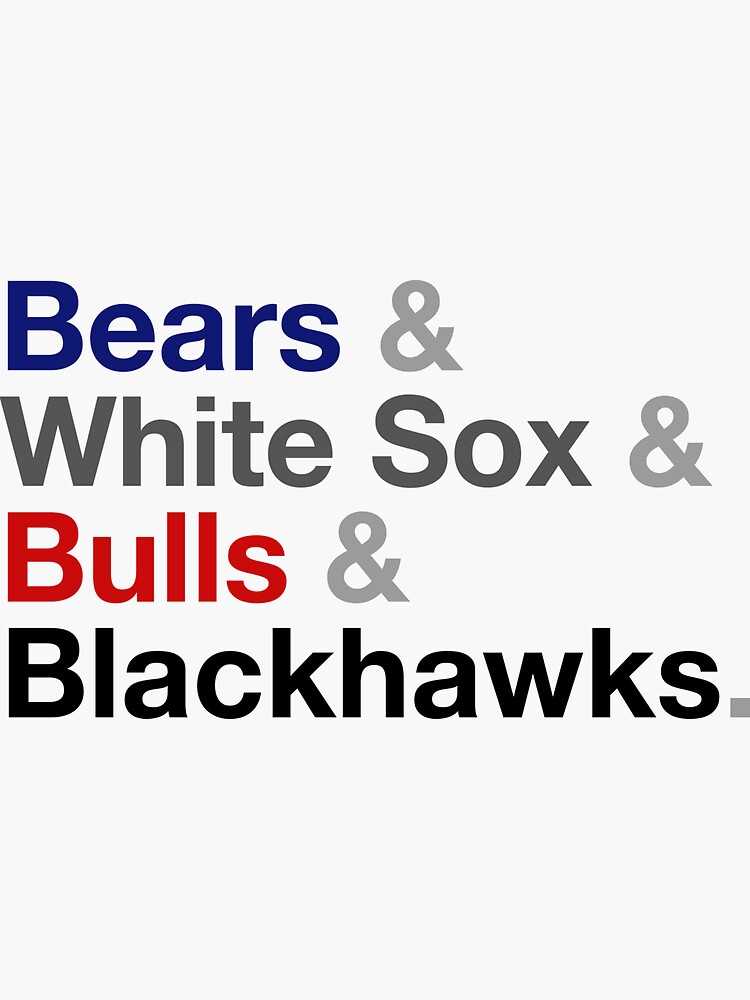 Official skyline Chicago Cubs White Sox Bears Bulls Blackhawks