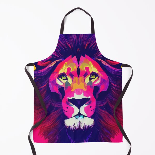 Aperçu de l'œuvre Lion -Pop Art - Synthwave créée et vendue par PeanutArtCorner.