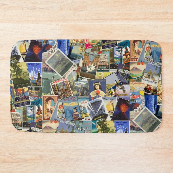 Item preview, VINTAGE TRAVEL POSTERS MOSIAC PASTICHE designed and sold by IslandBaneMerch.