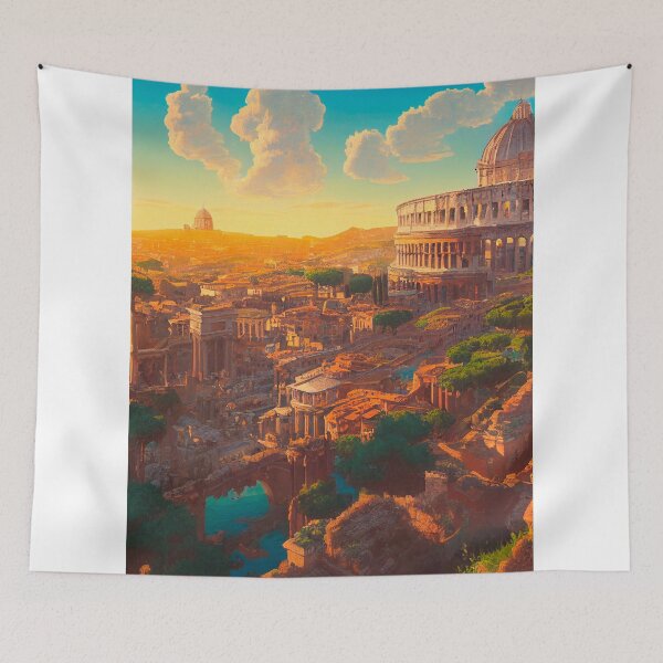 Item preview, Ancient Rome City in Sunset designed and sold by devath.