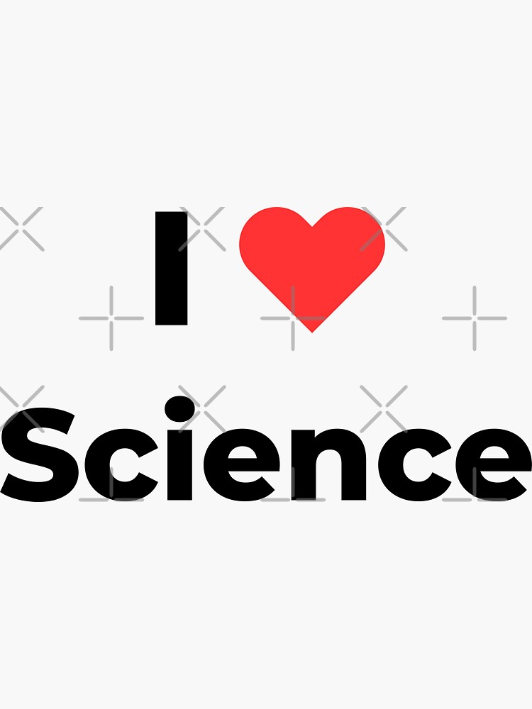 Thumbnail 3 of 3, Sticker, I love science (Inverted) designed and sold by science-gifts.