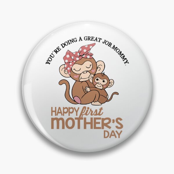 Item preview, Happy First Mother_s Day Monkey Family designed and sold by KitsuneCostum.