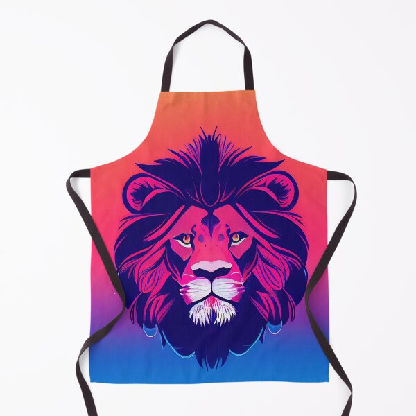 Aperçu de l'œuvre Lion -Pop Art - Synthwave créée et vendue par PeanutArtCorner.