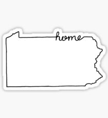 Pennsylvania Home State Outline Sticker