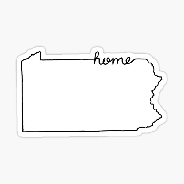 Pennsylvania State Outline Decal Sticker