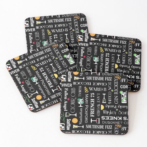Item preview, Modern Flat Icon - Prohibition Cocktails Pattern designed and sold by WickedRefined - Nicole Demereckis.