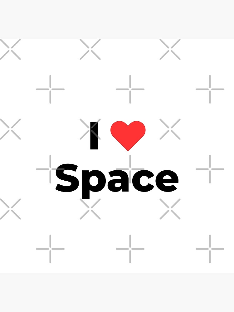 Thumbnail 4 of 4, Metal Print, I love space (Inverted) designed and sold by science-gifts.