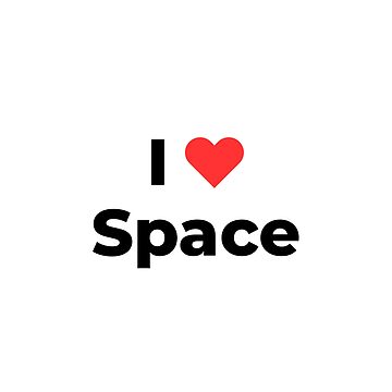 Artwork thumbnail, I love space (Inverted) by science-gifts