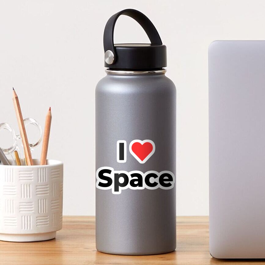 I love space (Inverted) Sticker