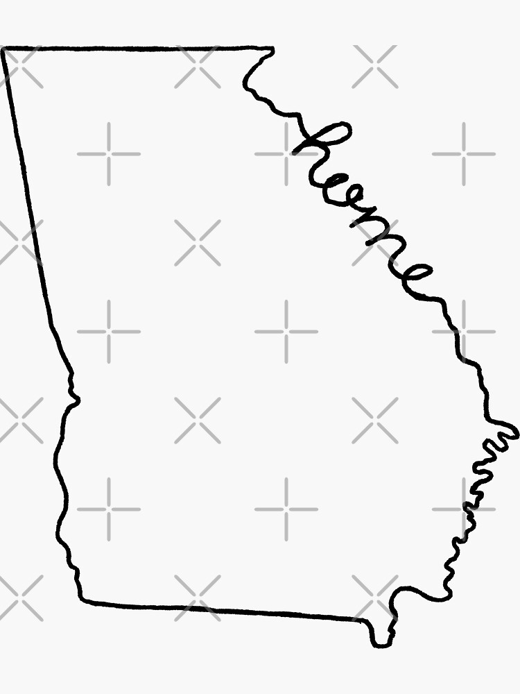 georgia home state outline sticker for sale by jamiemaher15  redbubble georgia home state outline sticker for sale by jamiemaher15  redbubble