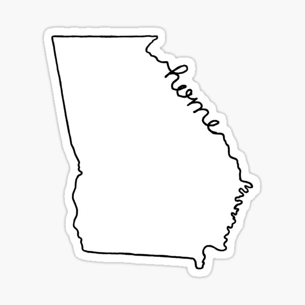 Georgia Home State Outline Sticker