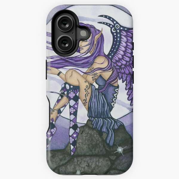 Purple Big Wing Angel iPhone Tough Case