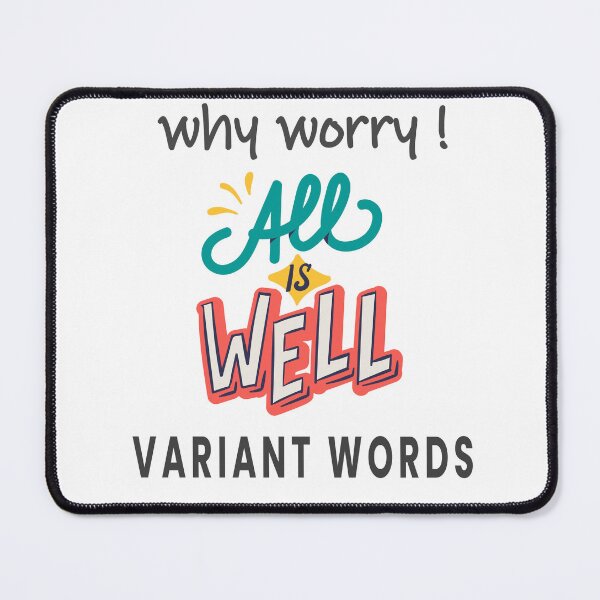 Item preview, Why Worry All Is Well Variant Words - motivational quote designed and sold by ICbestshop.