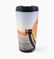 Manhattan from Ellis Island Travel Mug