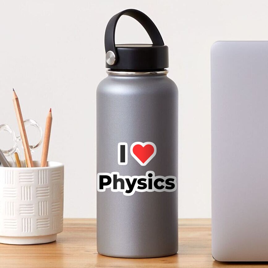 I love physics (Inverted) Sticker
