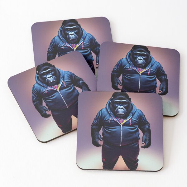 Item preview, Gorilla in Tracksuit - Pop art- Synthwave  designed and sold by PeanutArtCorner.