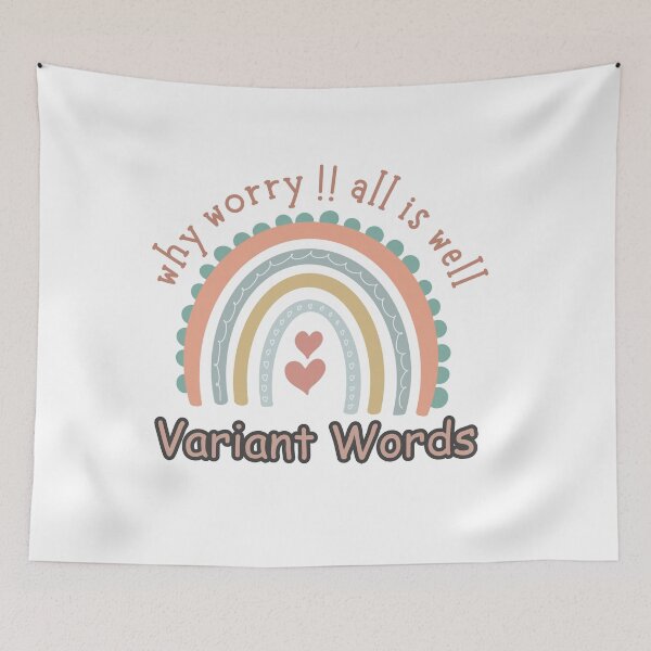 Item preview, Why Worry All Is Well Variant Words - motivational quote designed and sold by ICbestshop.