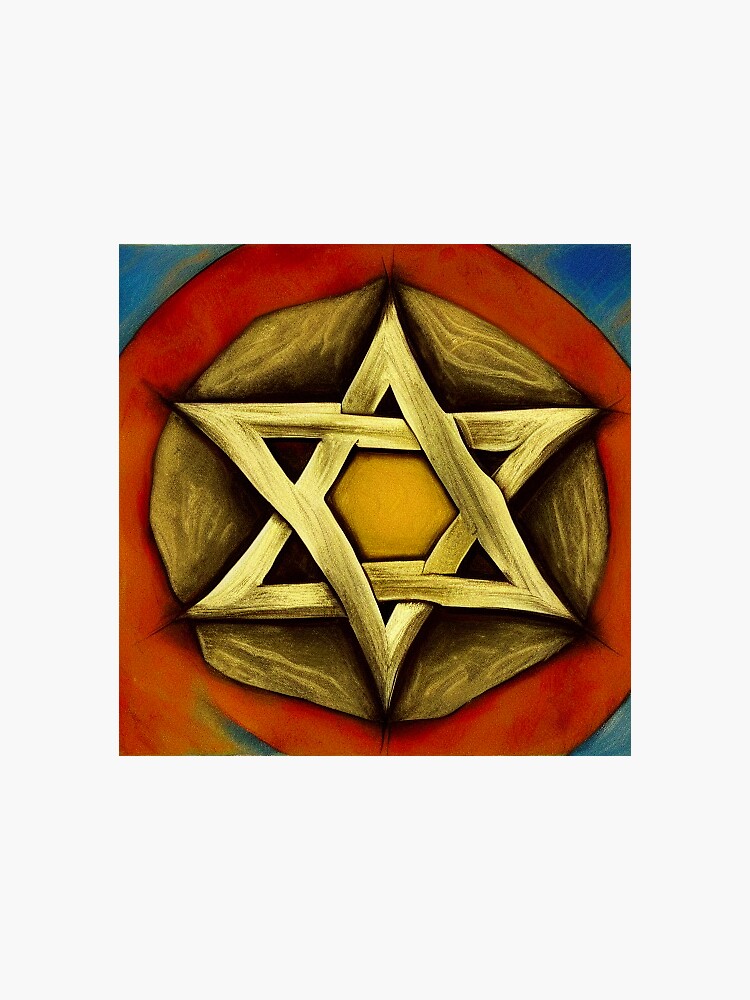 Thumbnail 3 of 3, Sticker, Star of David Inspired designed and sold by stillnessgifts.