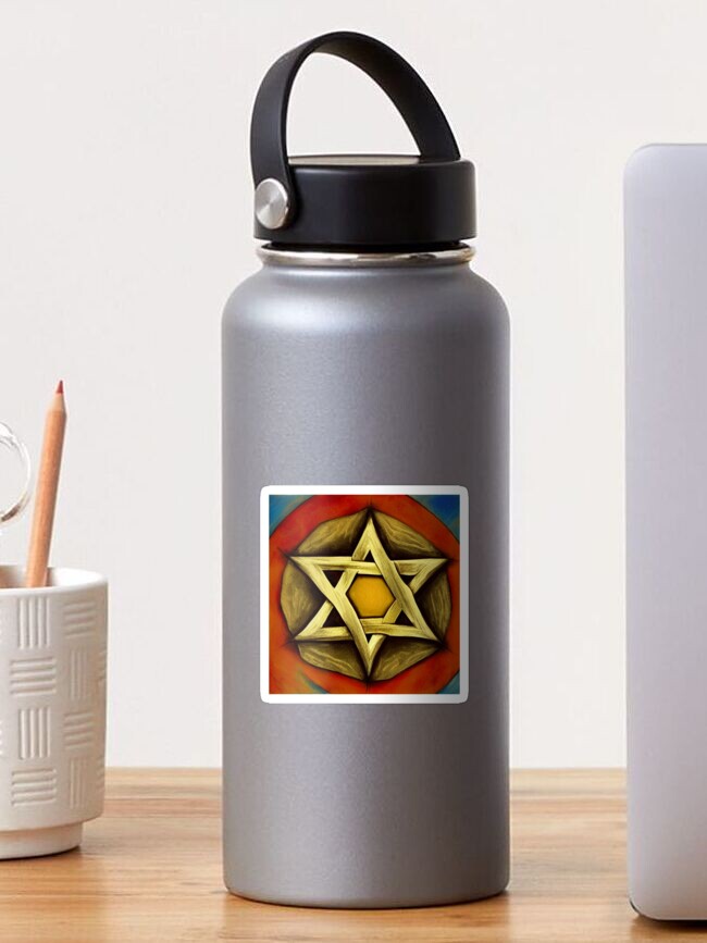 Thumbnail 1 of 3, Sticker, Star of David Inspired designed and sold by stillnessgifts.