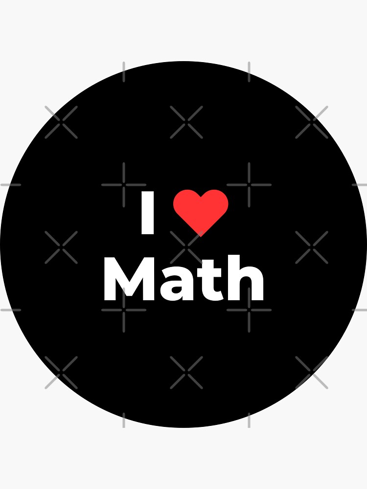 Thumbnail 3 of 3, Sticker, I love math designed and sold by science-gifts.
