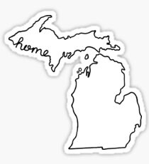 Michigan Home State Outline Sticker