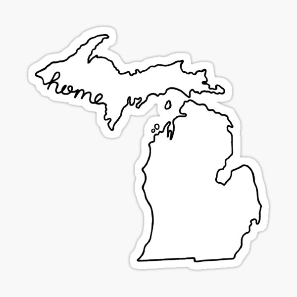 Michigan Home State Outline Sticker