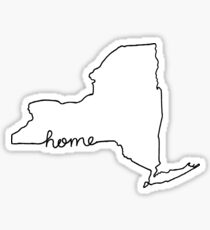New York Home State Outline Sticker