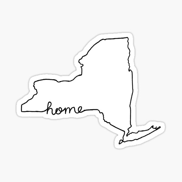 New York Home State Outline Sticker