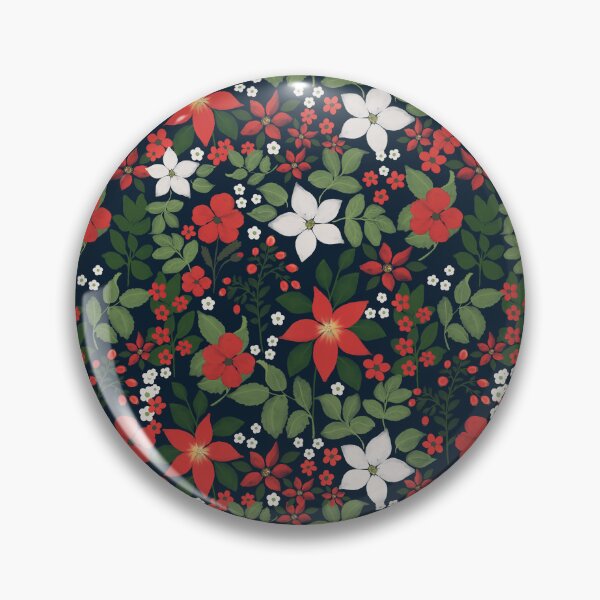 Artikelvorschau, Elegante blaue Winter-rote weiße Blumenmalerei entworfen und verkauft von NdesignTrend.