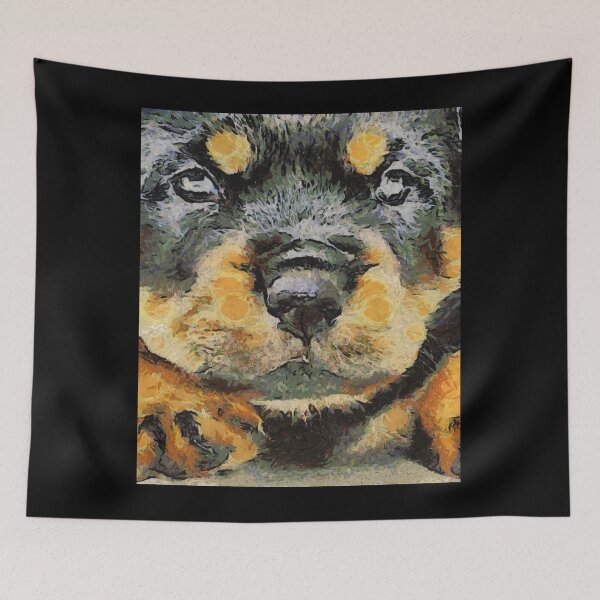 Aperçu de l'œuvre Portrait Artistique De Chiot Rottweiler Art Vectoriel créée et vendue par taiche.