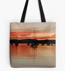 Winter Red Sunset at Valentine Tote Bag