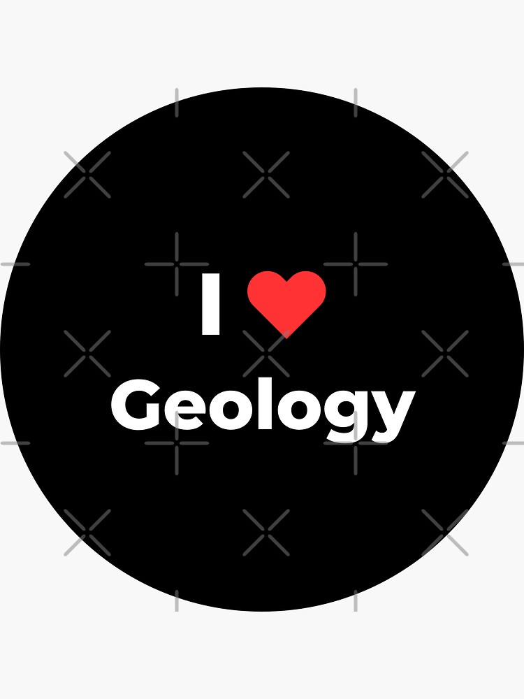 Thumbnail 3 of 3, Sticker, I love geology designed and sold by science-gifts.