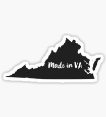 Made in Virginia- VA State Print Sticker
