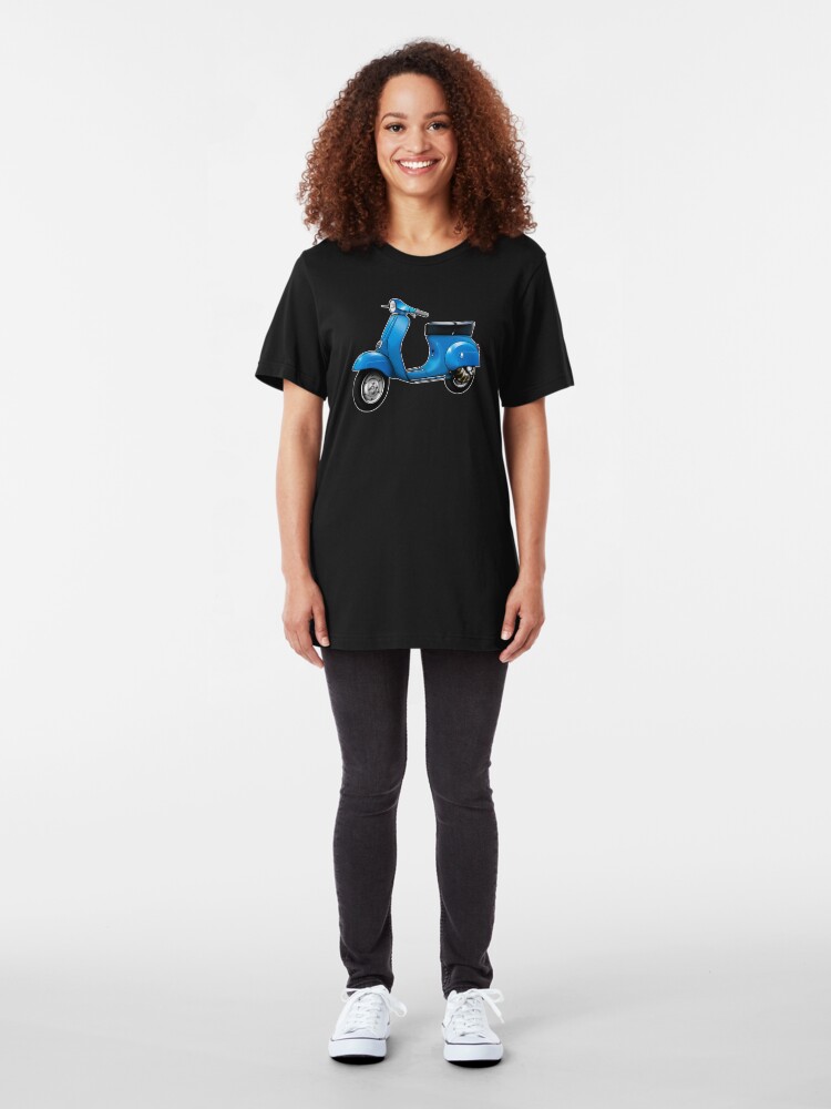 Alternate view of Scooter T-shirts Art: Small Frame Hot Rod scooter Slim Fit T-Shirt