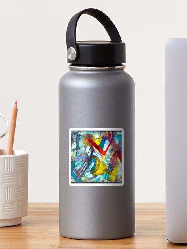 Thumbnail 1 of 3, Sticker, Thoughts - abstract art designed and sold by stillnessgifts.