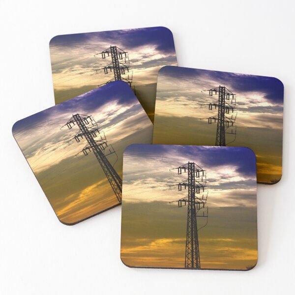 Item preview, Power Lines Under Orange Sky designed and sold by PotluckPrints.