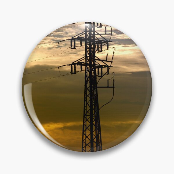Item preview, Power Lines Under Orange Sky designed and sold by PotluckPrints.