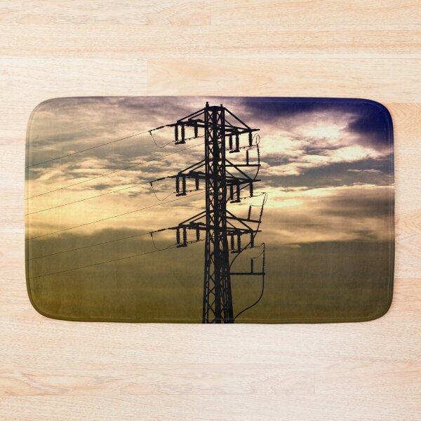 Item preview, Power Lines Under Orange Sky designed and sold by PotluckPrints.