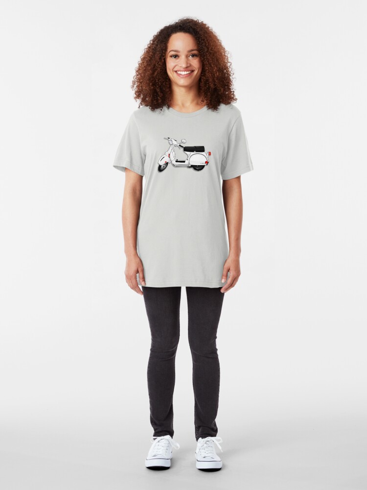 Alternate view of Scooter T-shirts Art: P Series Scooter Design Slim Fit T-Shirt