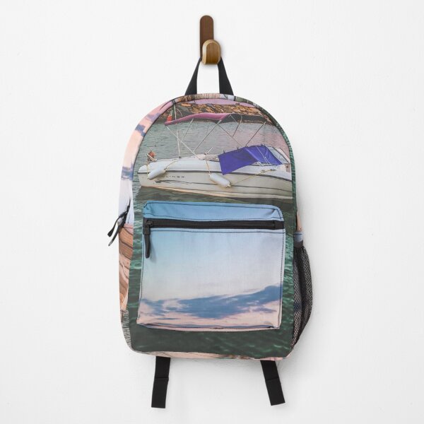Item preview, Summer Sunset Boat Seaport designed and sold by eleonoraingrid.