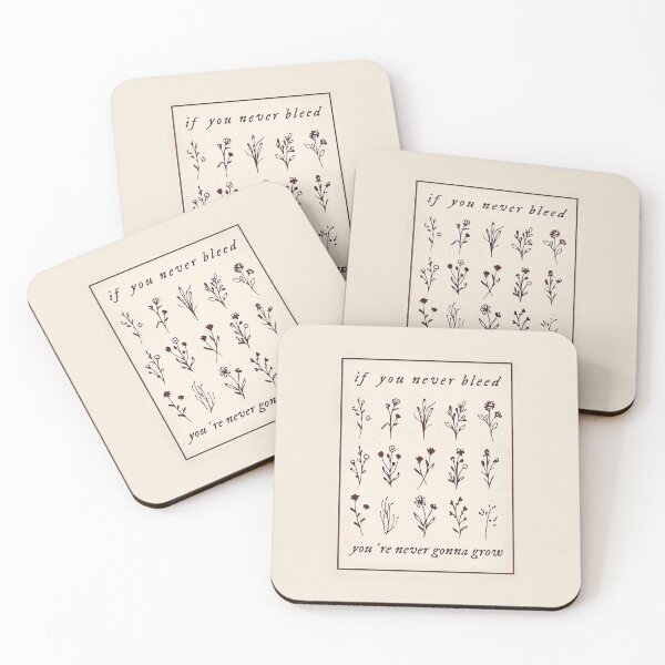 Item preview, if you never bleed you're never gonna grow designed and sold by Theresa Coulter.