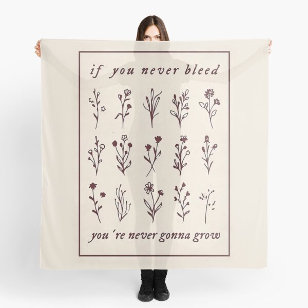 Item preview, if you never bleed you're never gonna grow designed and sold by Theresa Coulter.