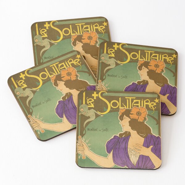 Item preview, LE SOLITAIRE Female Vibrator Device French Art Nouveau Poster 1900 by Armand Segaud  designed and sold by retroposters.