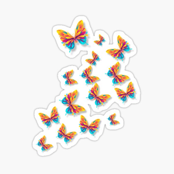 How to make a 3d paper butterfly + free printable butterfly sticker sheet -  Schmetterlinge