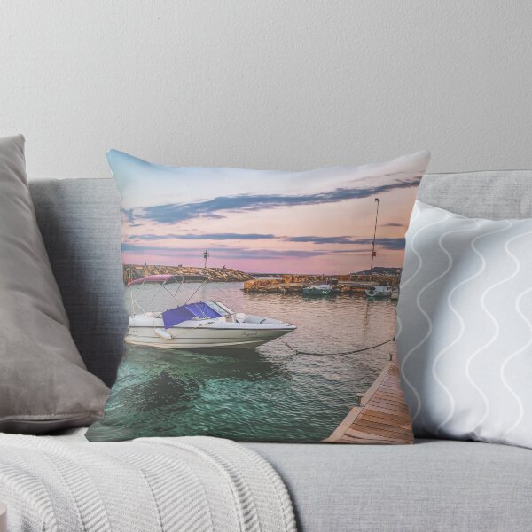 Item preview, Summer Sunset Boat Seaport  designed and sold by eleonoraingrid.