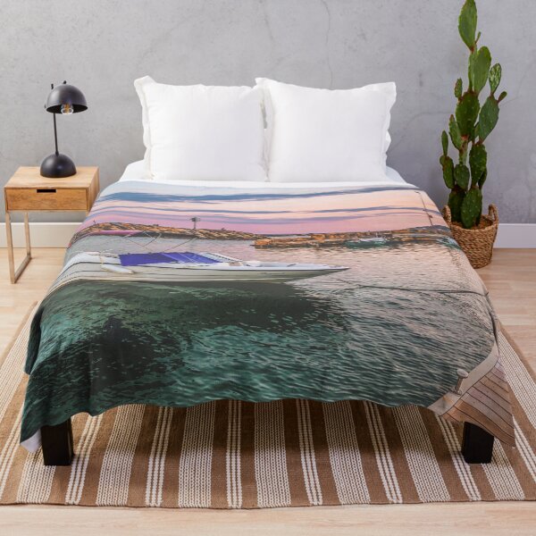 Item preview, Summer Sunset Boat Seaport  designed and sold by eleonoraingrid.